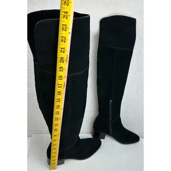 Coach Lucia Knee High Boots Black Suede Women's Size 7B